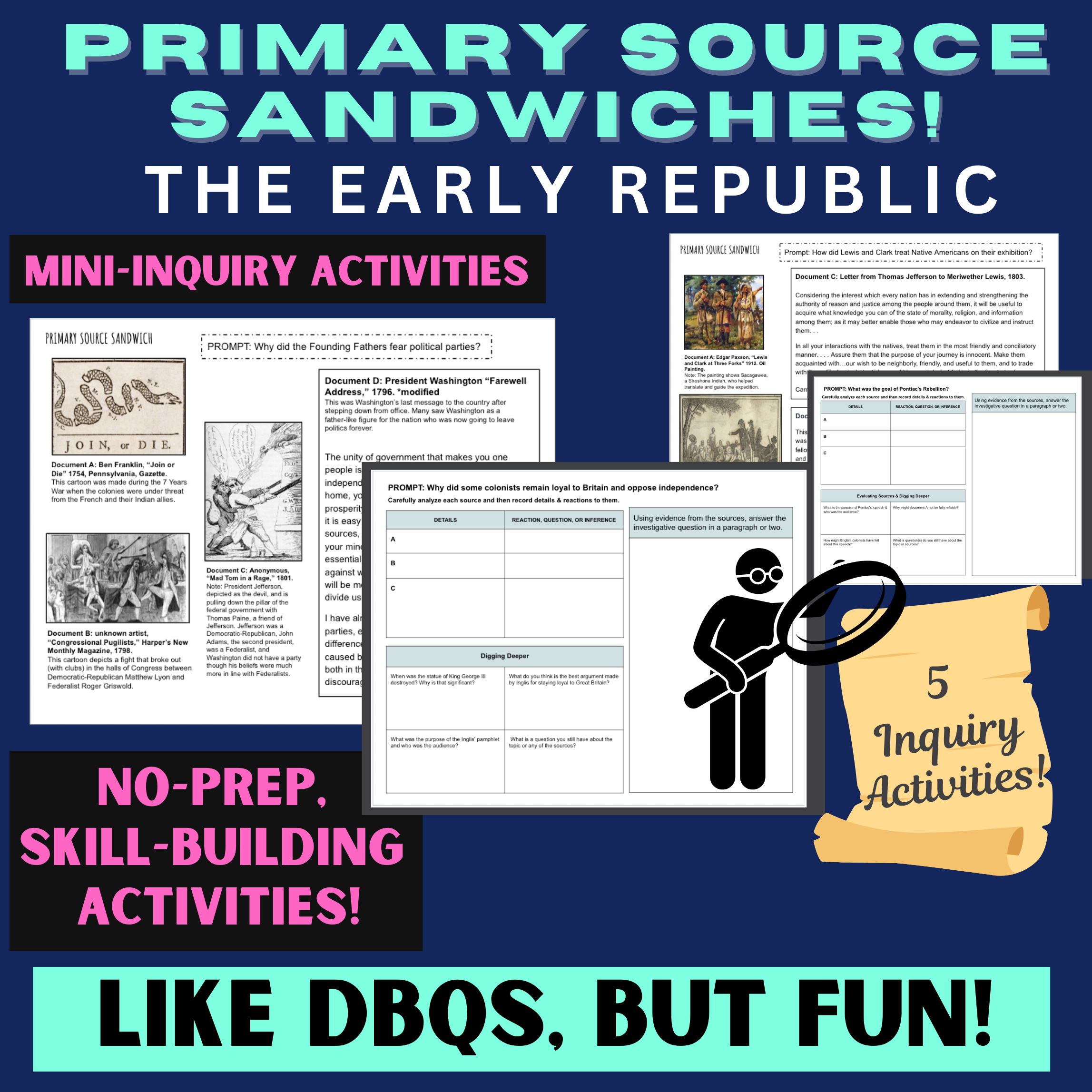 Early Republic Mini-Inquiry Activities – History For Humans