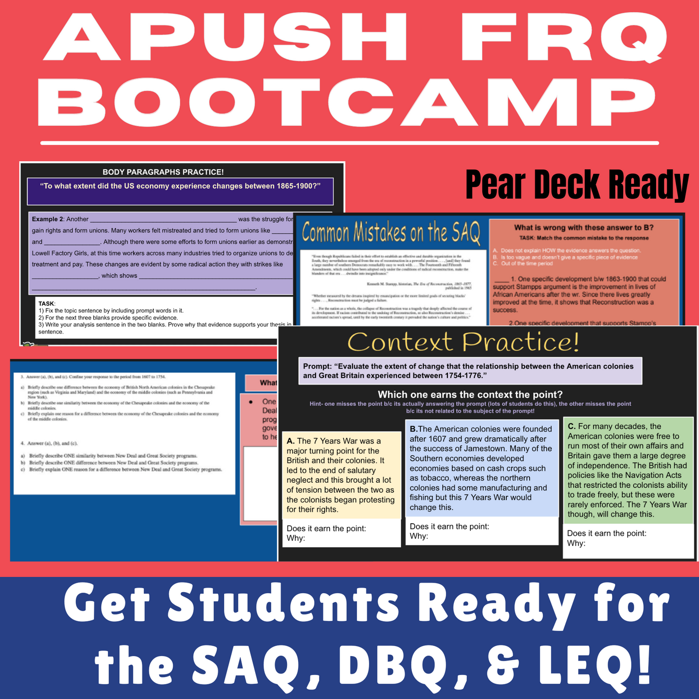 APUSH FRQ Bootcamp Bundle