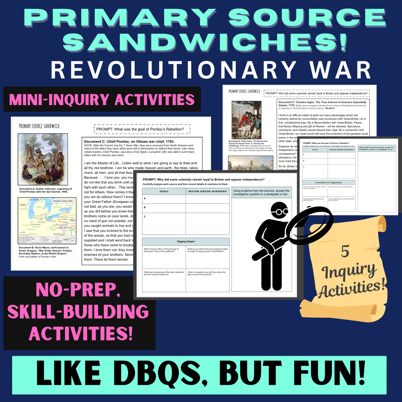 Revolutionary War Mini-Inquiry Activities