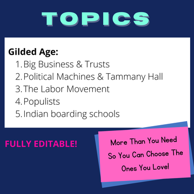 Gilded Age Mini Inquiry Activities: Like DBQs for Fun!