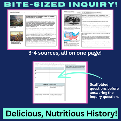 Westward Expansion & Sectionalism Mini-Inquiry Activities