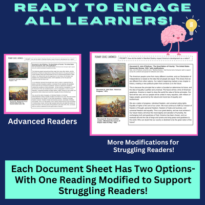 Westward Expansion & Sectionalism Mini-Inquiry Activities