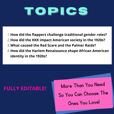 inquiry activities for us history