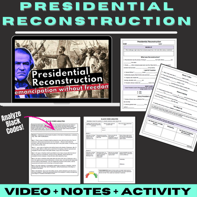 Presidential Reconstruction: Black Codes & Sharecropping