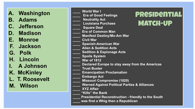 great APUSH review activities