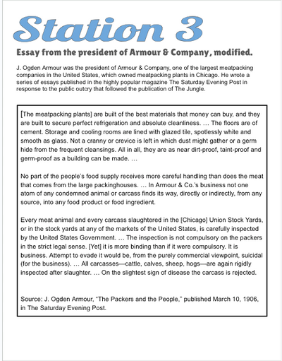 meat inspection act lesson
