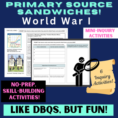 World War One Inquiry Activities